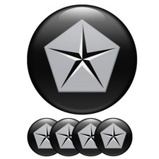 4st Aufkleber CHRYSLER Logo für Radkappen Nabendeckel Felge Silicone Embleme