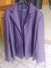 Jacke Kunstleder LILA wie NAPPA (sehr dick!) VINTAGE  90er 36 38 S MOD'L NEU