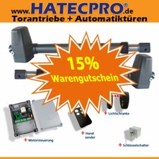 Drehtorantrieb Flügeltor Torantrieb Drehtor 2flg Komplett bis 10m Tor LEADER 6