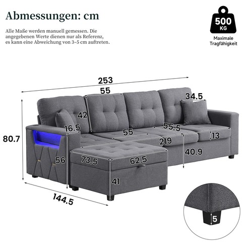 Form modulares ecksofa - l-form,