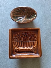  ALTE PUDDINGFORM/STURZFORM/ Butterform - KERAMIK  Korb,  Muschel  DDR