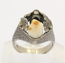 ♦♦ Ring in 800er Silber mit Grandl Grandel Silberring Grandlring Tracht Folklore