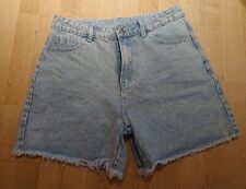 Shein Damen Jeans Shorts Hotpant Denim Kurze Hose Gr. L 40 BLAU Franzen Hochbund