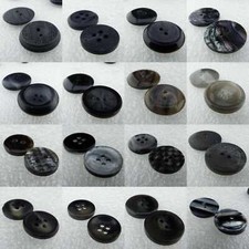 Knöpfe schwarz grau Natur Horn Perle 12 mm bis 27 mm Mantel KAUFEN 2 4 8 16 TYPEN 980D