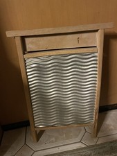 Altes Waschbrett  Zink, Holz, Deko