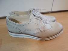 Ungetragene Graue 5th Avenue Business Damen Halb Schnürschuhe Budapester Gr. 37