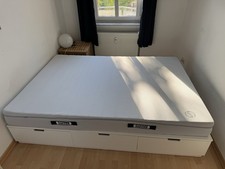 IKEA Nordli Bettgestell 140x200, Inklusive Bett1 Matratze & Emma Topper