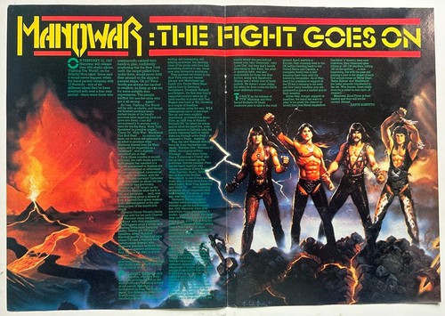 Manowar 1987 uk magazine - manowar,