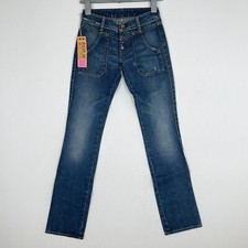 Replay W8281 Damen Jeans W25 L34 Blau Slim Fit Bootcut Denim Hose Jeanshose