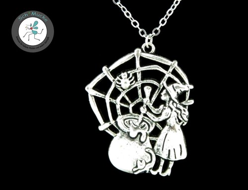 Anhänger hexe spinne kessel - hexe,