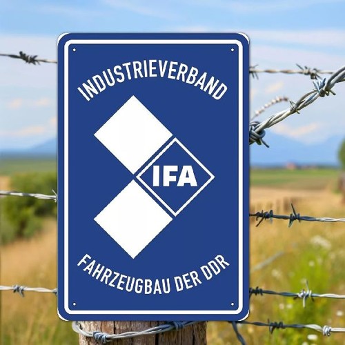 Blechschild ifa ddr - blechschild,
