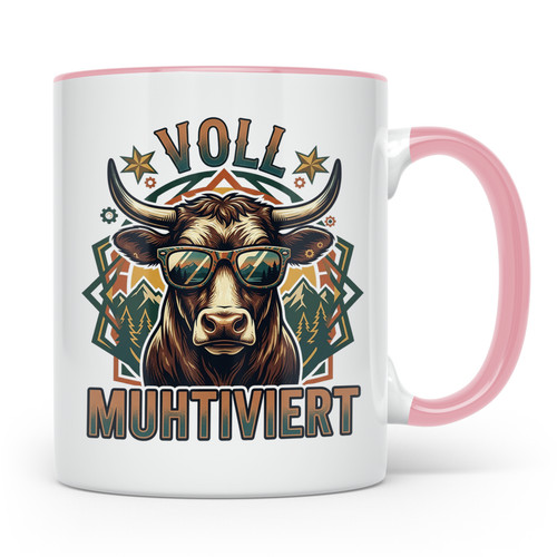 Voll muhtiviert tasse mit kuh - voll,