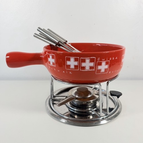 Swiss style fondue set - style, mit