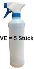 5 x Sprühflasche, Pumpsprühflasche, Pumpsprüher, 0,5 / 1 l, 7037.082 / 034
