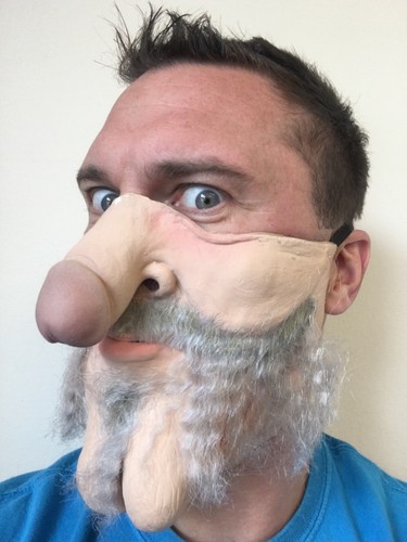 Lustig halbmaske alter mann - halbmaske,