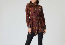 Bluse rot 36 Damen Bluse Longbluse mit Druck bunt UVP: 69,98€ 9.8500