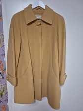 Hensel & mortensen Mantel Damen Cashmere & wolle Beige Gr.L Vintage 