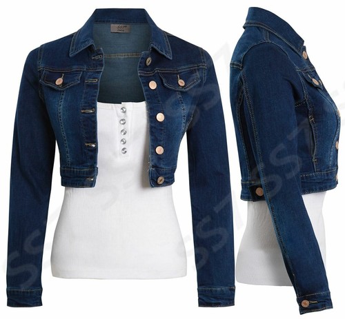 Indigo jeansjacke damen blau - jeansjacke,
