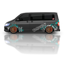 Aufkleber SET Tuning Seitenaufkleber Abstract beide Fahrzeugseiten Sticker P-D-4