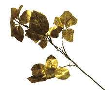 Blatt-Zweig Gold 70 cm, 4-fach