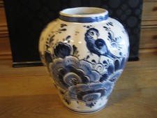 Delfter Porzellanvase, 20 cm hoch, König Delfter blau, stilvoll und dekorativ,