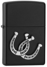 ZIPPO - BENZIN - FEUERZEUG - HORSESHOE EMBLEM 2006308 - NEU!