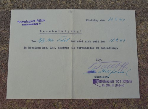Wehrmacht 2wk bescheinigung - wehrmacht,