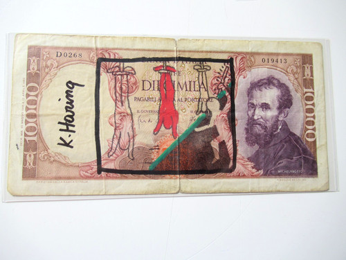Haring echte 10 000 lire - k.haring:, 10.000
