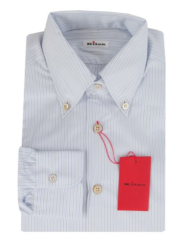 Kiton hellblau gestreiftes - kiton,