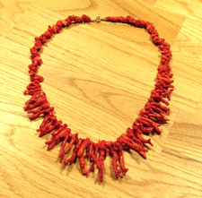 Exklusives Korallen Collier Halskette schwer dicke Korallenäste Italien? Luxury