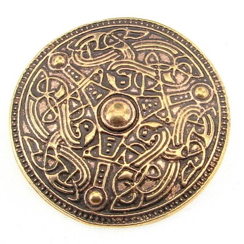 Wikinger schild brosche - schild, bronze