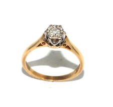 Damen 18ct Gelbgold Verlobungsring Mit Einem Solitären Diamanten, UK Größe K 1/2
