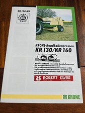 Krone Rundballenpressen Programm KR 130 160 Prospekt Brochure