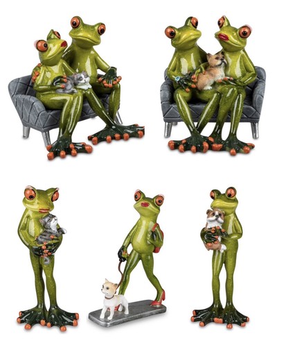 Deko figur frosch - frosch, sort.