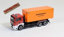 Herpa 1:87 H0 - MAN TGS Wechsellader Ölwehrgerät "Feuerwehr" - ohne OVP - G 42