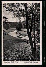 Rominten, Rominter Heide, Blick auf die Rominte, Ansichtskarte 
