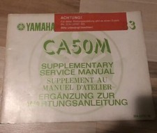Ergänzung zum Wartungsanleitung Yamaha Salient CA50 M, (Reparaturanleitung), 1983