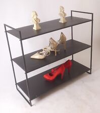 Metallregal Regal Etagere Schwarz 3 Ebenen B 77 x H 68 x T 30 cm