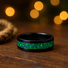 Schwarz Keramik Opal Inlay