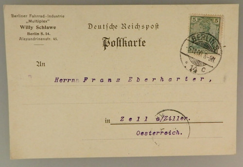 Postkarte berliner fahrrad - berliner,