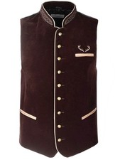 Trachtenweste Tim braun Samt |