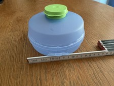 TUPPERWARE ★Brotdose "Semmel-Runde" mit Dip-Beälter ★ hellblau - grün ★