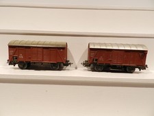 Märklin H0 4505 gedeckter Güterwagen + 4506 gedeckter Güterwagen mit Schlußlicht