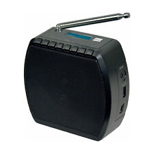 Dual UKW Steckdosenradio Tragbar Bluetooth Akku USB Schwarz "Gratis Versand"