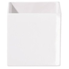 ASA Übertopf 12x12x12cm Blumenübertopf Blumenvase Blumentopf Keramik weiß Neu