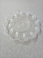 Servierplatte für 12 Eier/Eierhälften Kuststoff Eierplatte Eierteller