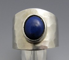 REIF-DESIGN - ANTIK STYLE LAPIS RING - 999 FEINSILBER