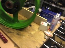 KAWASAKI ZX9R Hinterradfelge Felge hinten gebraucht Grün 6x17