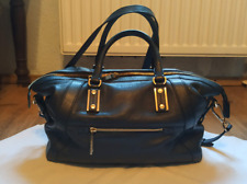 LEDER HANDTASCHE HUGO BOSS Griffe Schultergurt goldfarbene Hardware