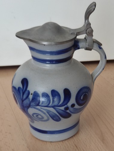 Steingut kanne l - 0,5 l, mit